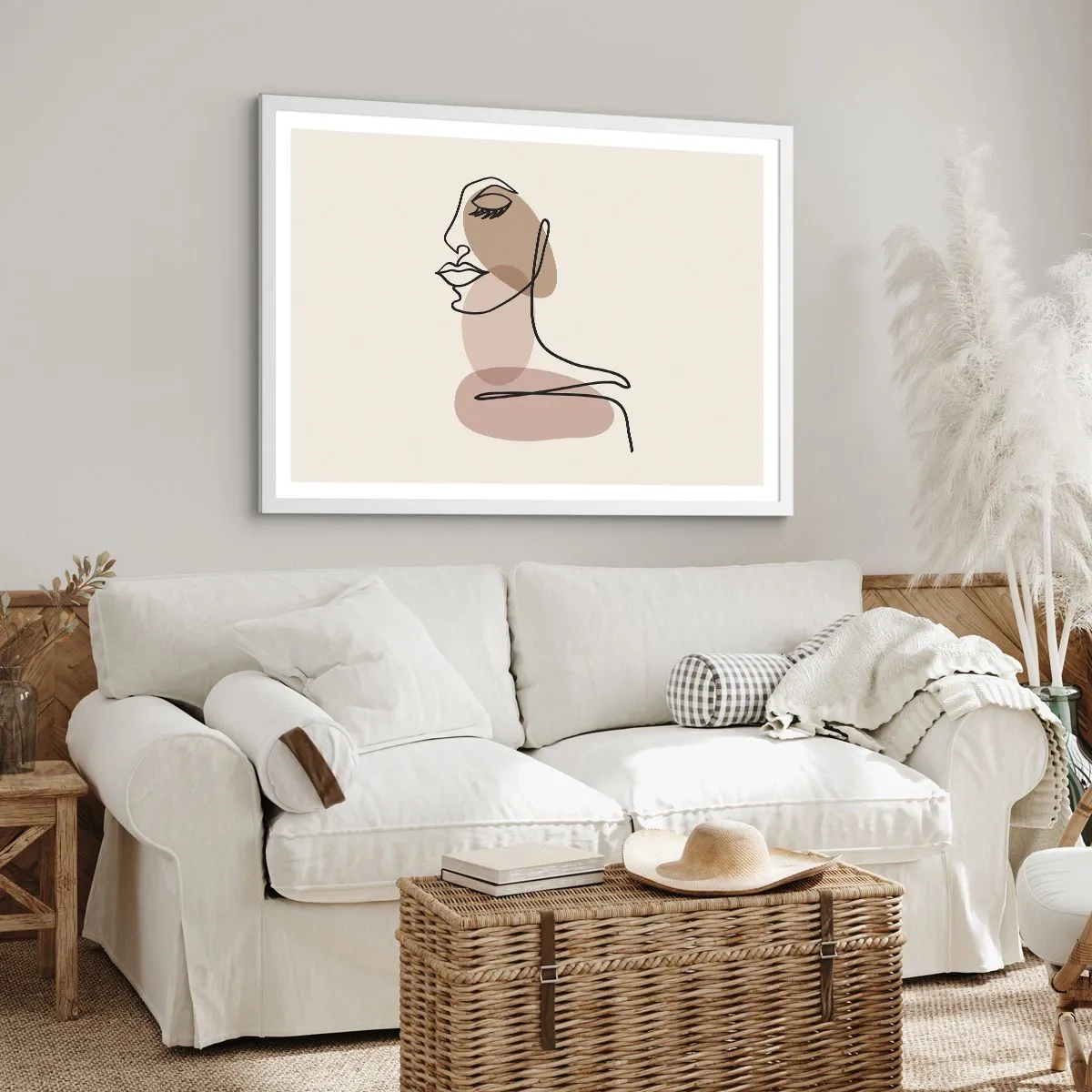 Poster in white frmae - Certain Line of Beauty - 91x61 cm