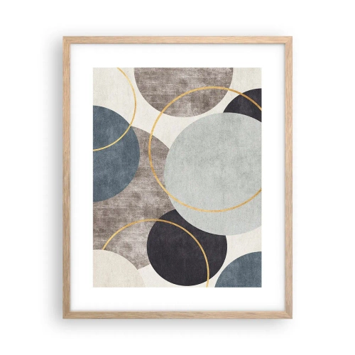 Poster in light oak frame - Wheel after Wheel - 40x50 cm