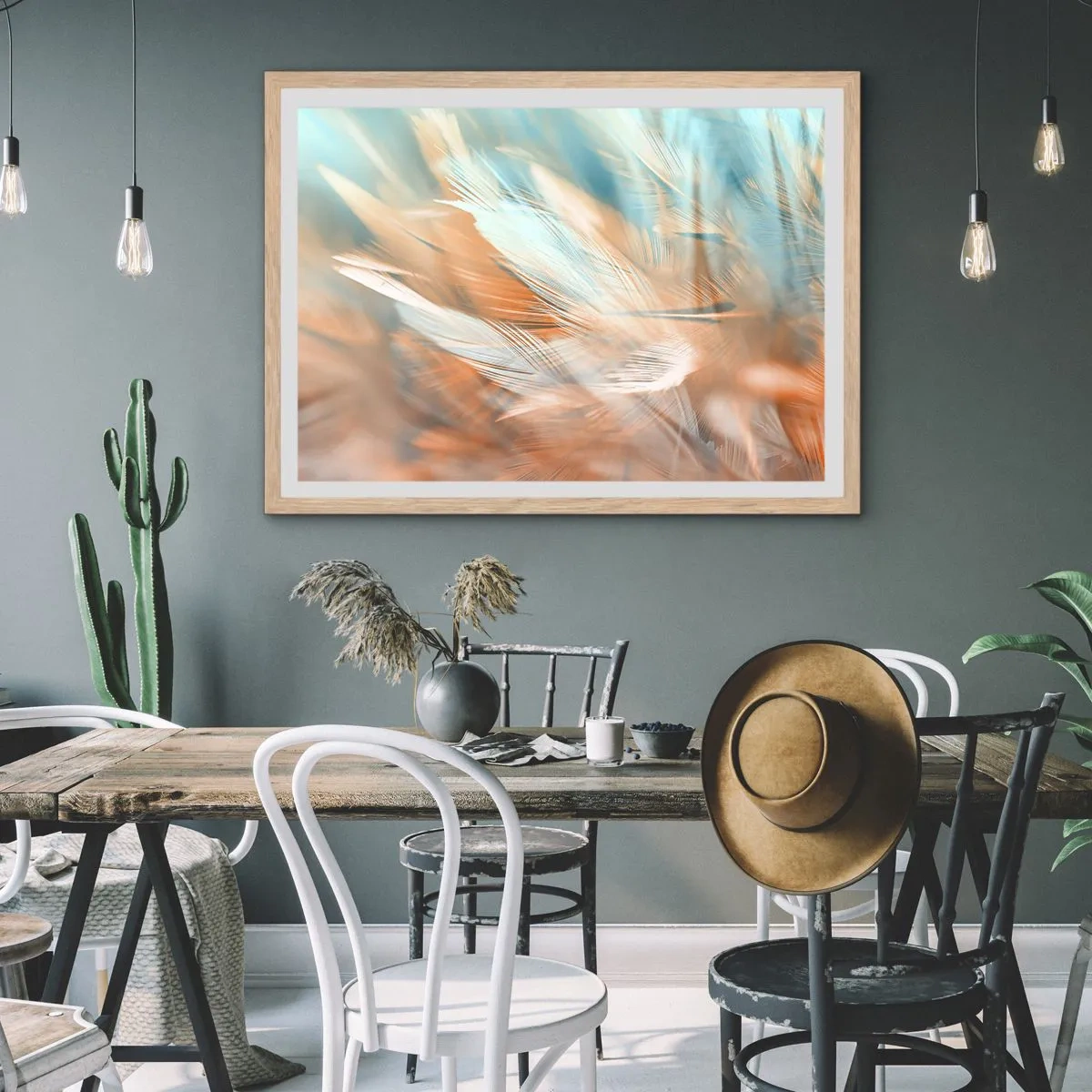 Poster in light oak frame - In the Land of Gentleness - 70x50 cm