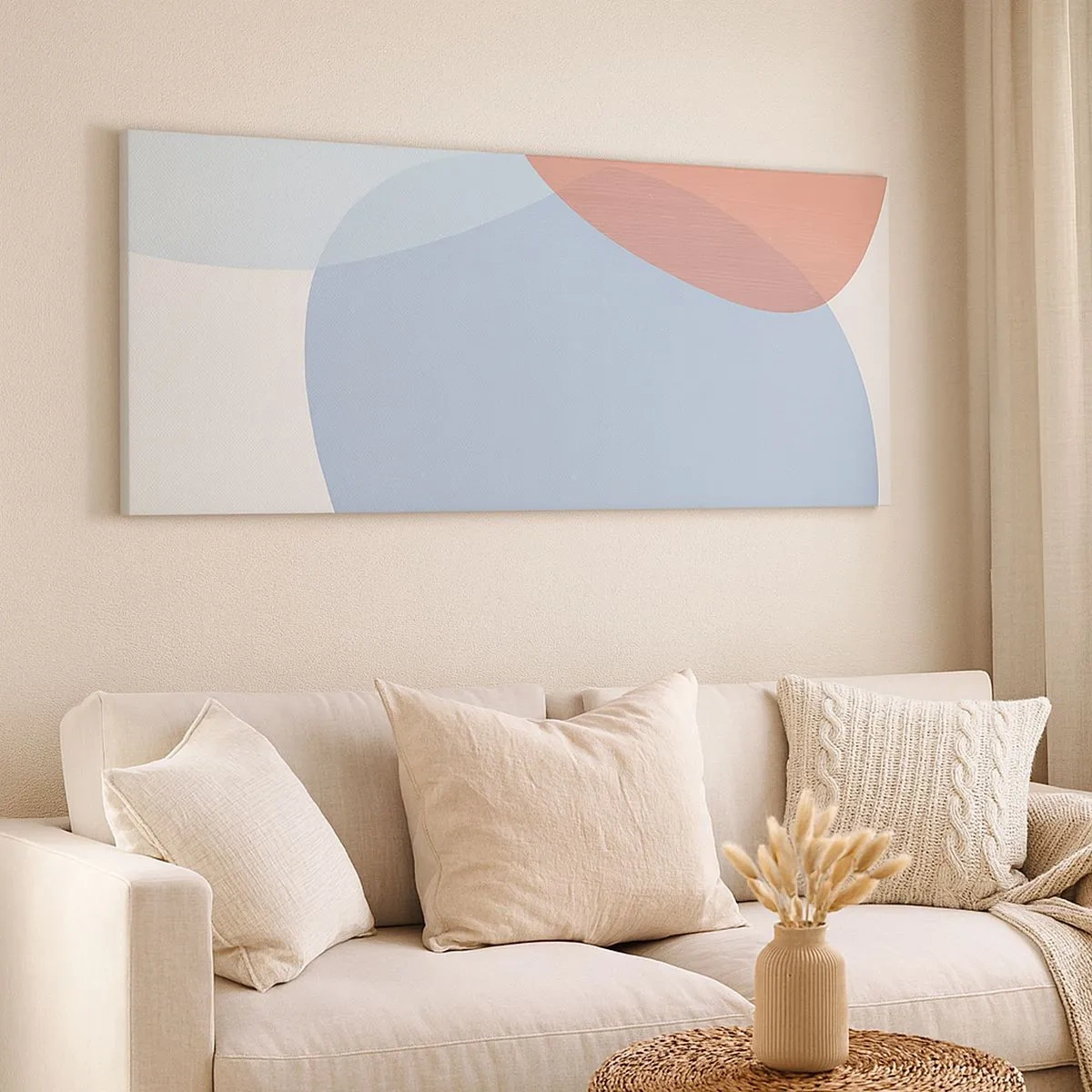 Canvas picture - Pastel Relations - 100x40 cm