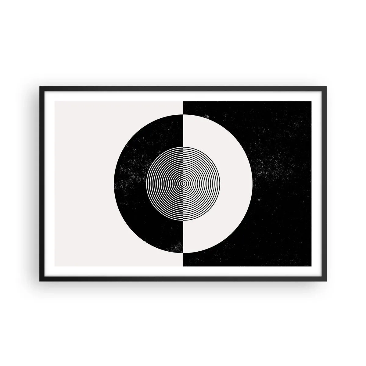 Poster in black frame - Harmony in Black and White - 91x61 cm