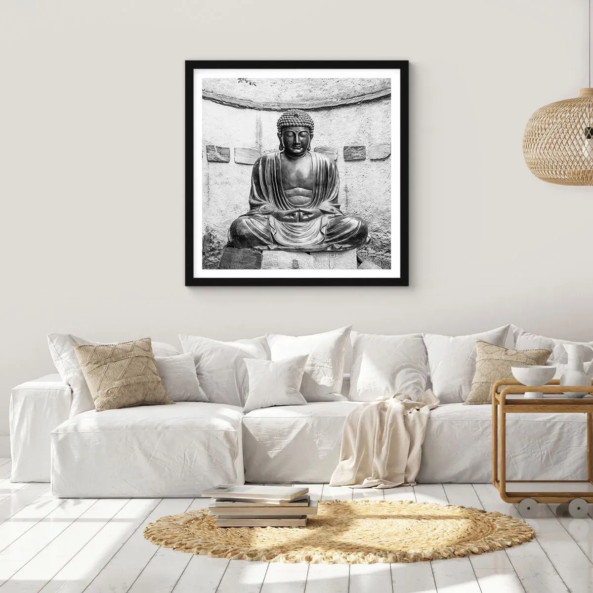 Poster in black frame - At the Source of Peace - 60x60 cm
