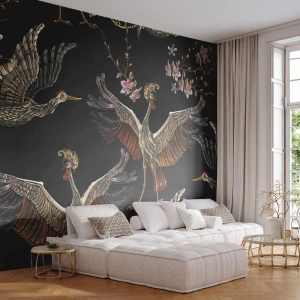 Photo Wallpaper Premium Sand - Fairy Tale Bird - Abstraction, Bird, Graphics - 350x256 cm