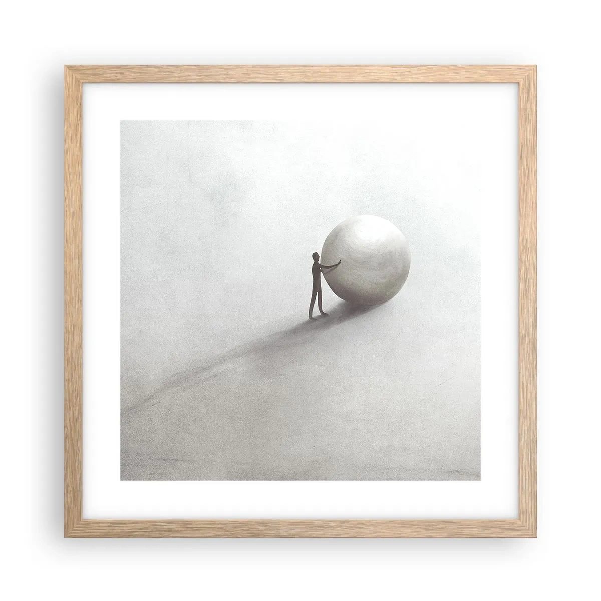 Poster in light oak frame - Game of Life - 40x40 cm