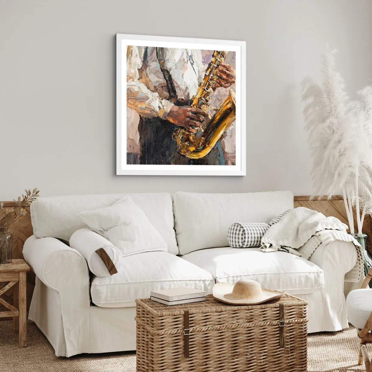 Poster in white frmae - Time for a Solo - 30x30 cm