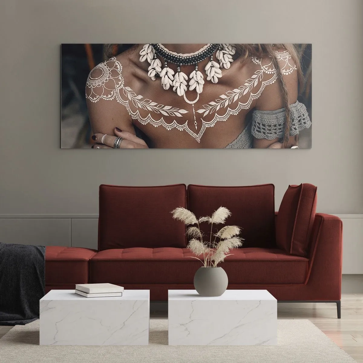 Glass picture - Talismans, Rituals of Womanhood - 90x30 cm