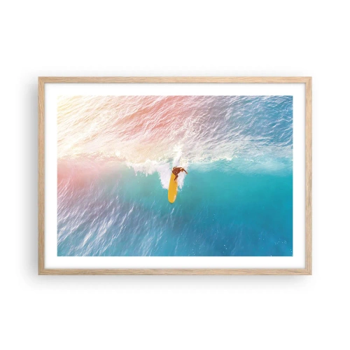 Poster in light oak frame - Ocean Rider - 70x50 cm