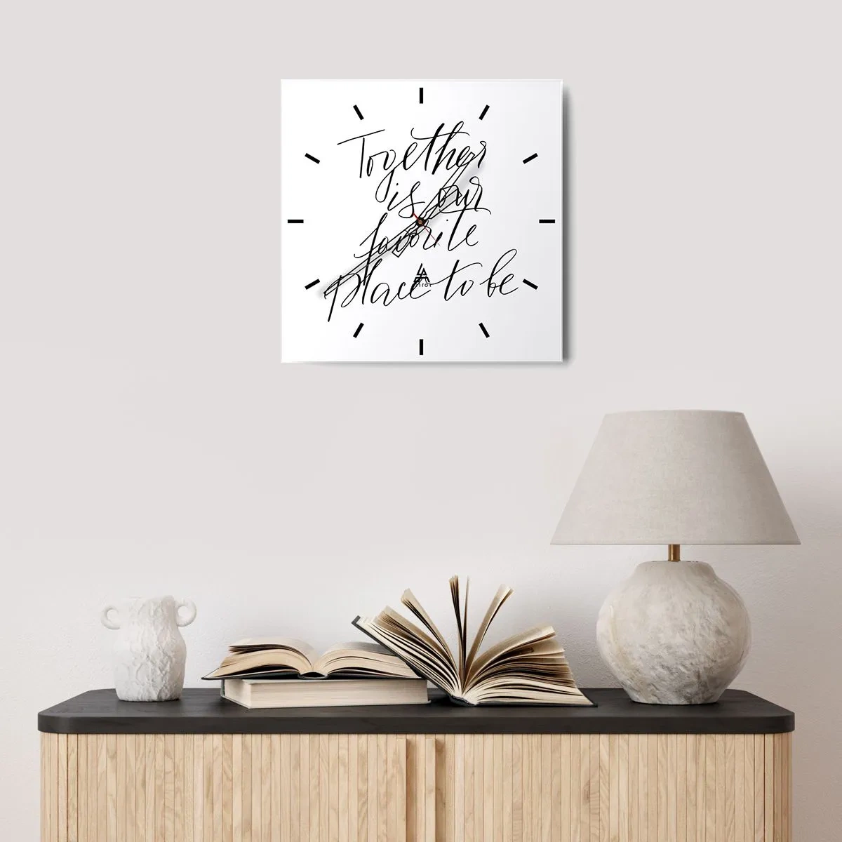 Wall clock - Clock on glass - Do You Also Feel This? - 40x40 cm