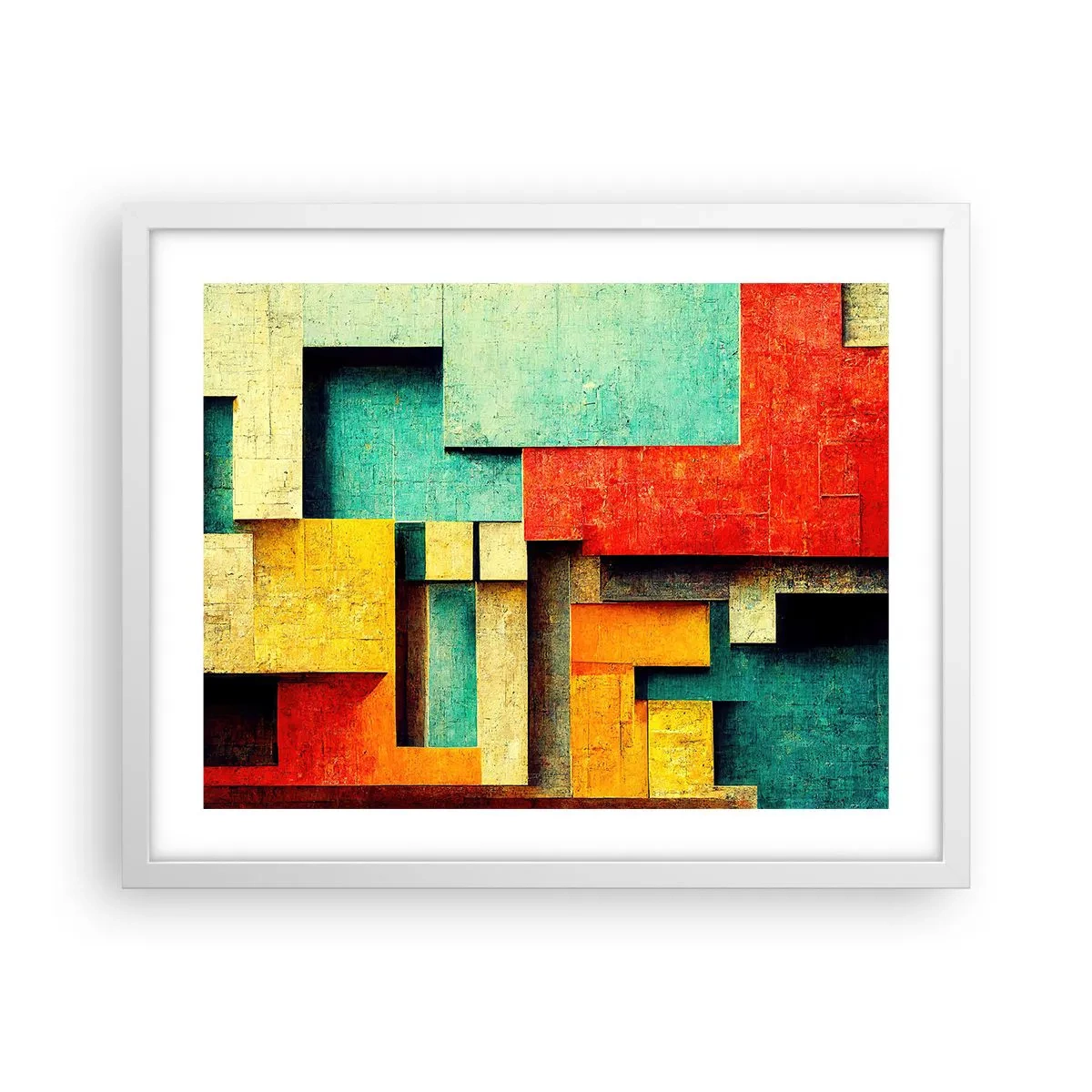 Poster in white frmae - Festival of Right Angles - 50x40 cm