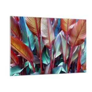 Glass picture - Colourful Thicket - 120x80 cm
