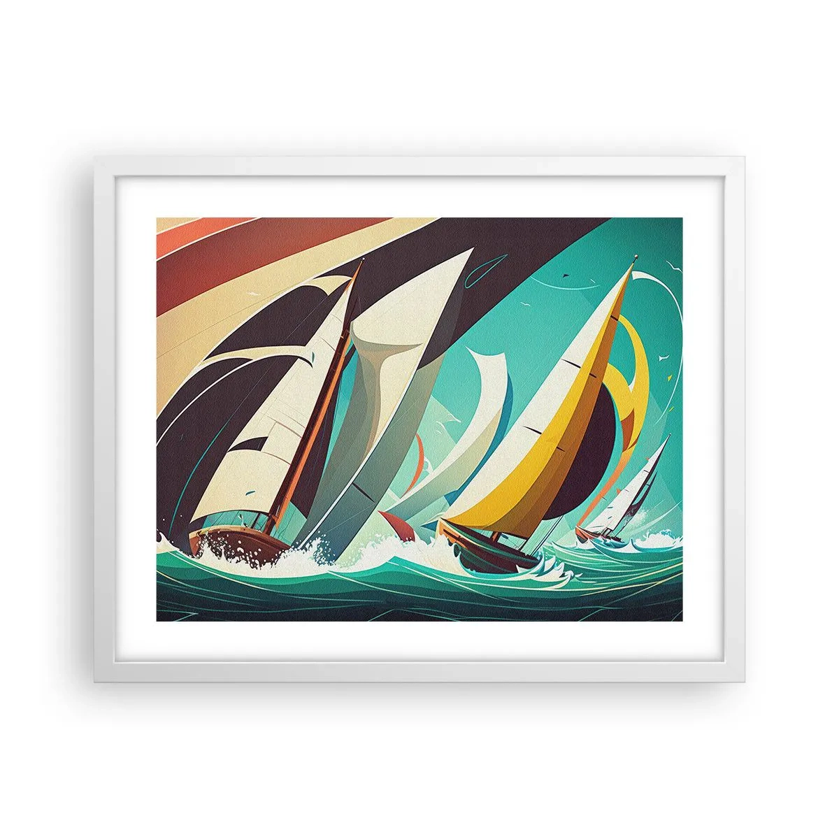Poster in white frmae - Standing Up to Elements - 50x40 cm