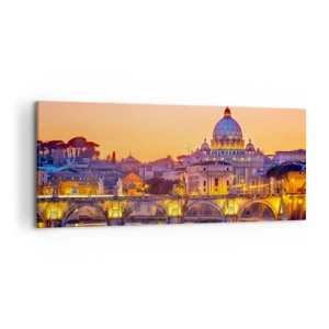Canvas picture - Twilight over Eternal City - 120x50 cm