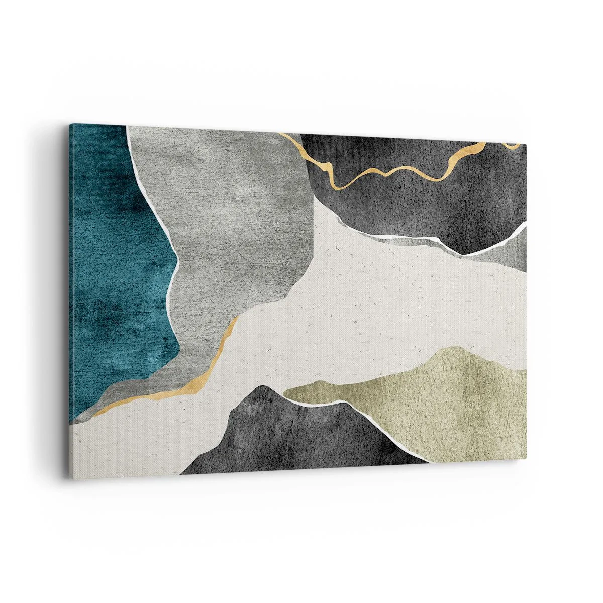 Canvas picture - Mosaic Composition with a Gold Thread - 100x70 cm