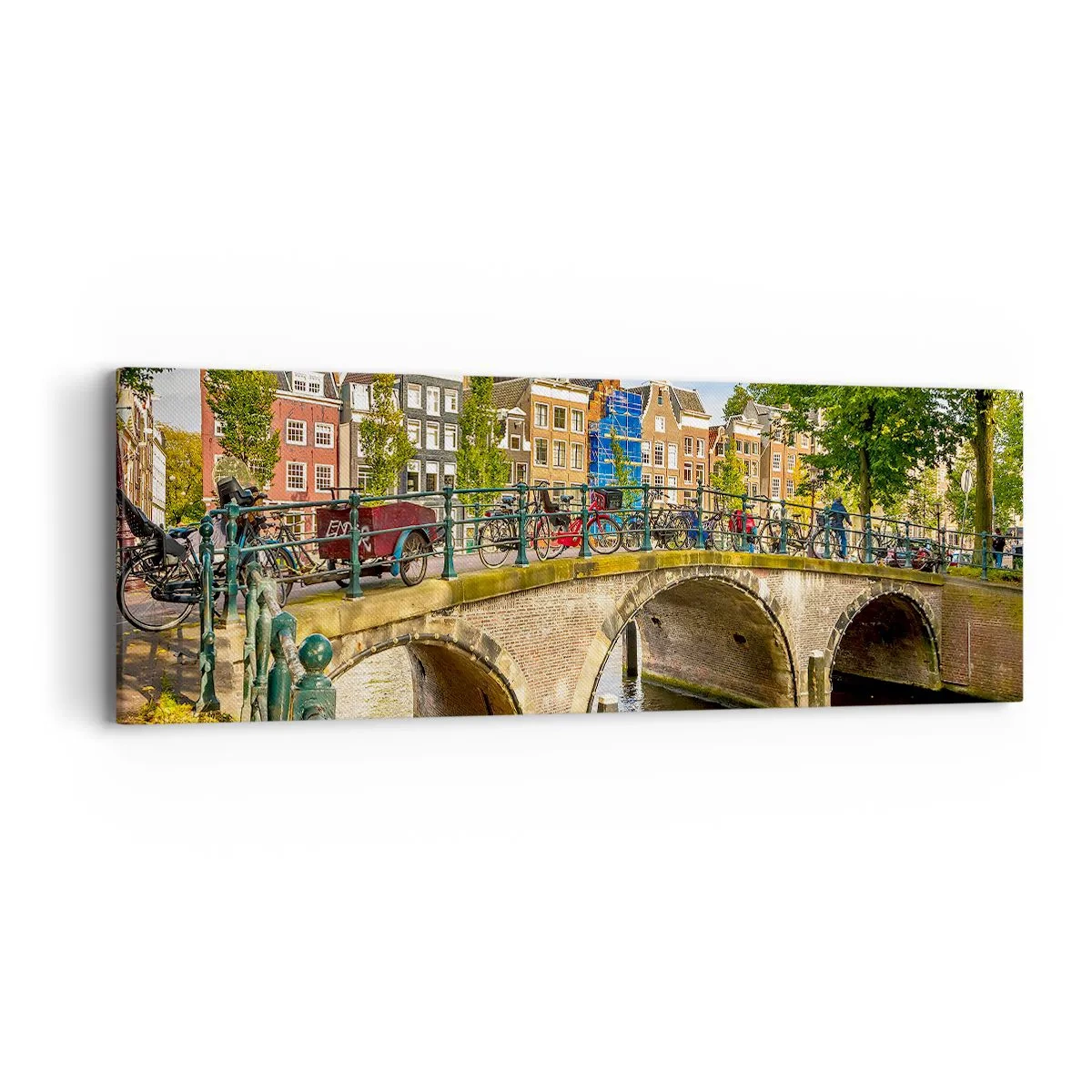 Canvas picture - Spring over the Canal - 90x30 cm
