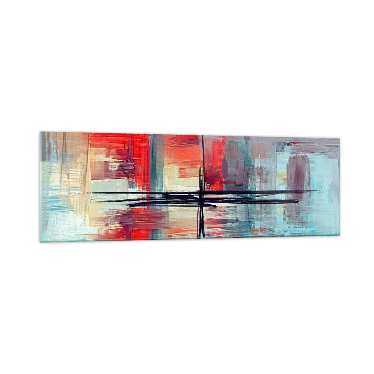 Glass picture - Landscape in a foreign Dimension - 160x50 cm