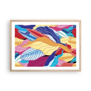 Poster in light oak frame - Queen of Mess - 70x50 cm