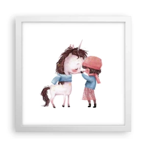 Poster in white frmae - Winter Tale - 30x30 cm