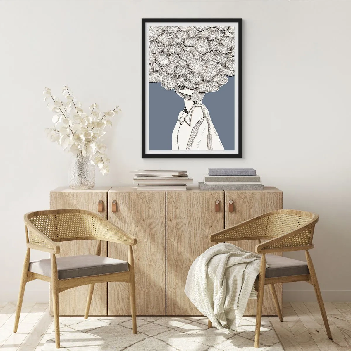 Poster in black frame - With Head in the Clouds - 70x100 cm