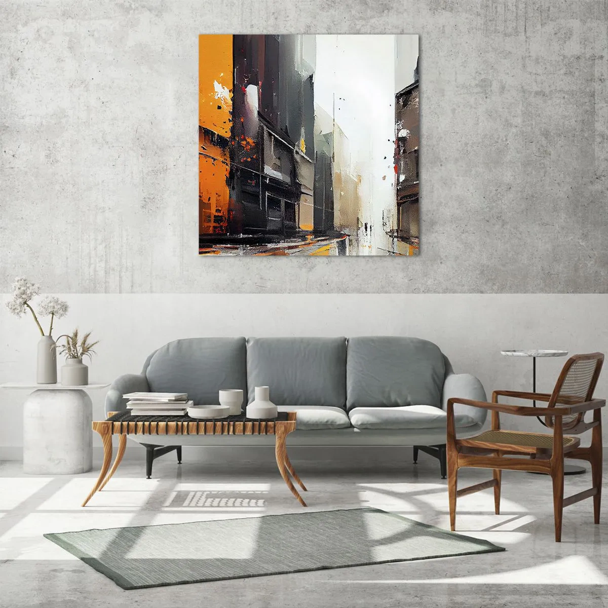 Glass picture - Rainy Day - 40x40 cm