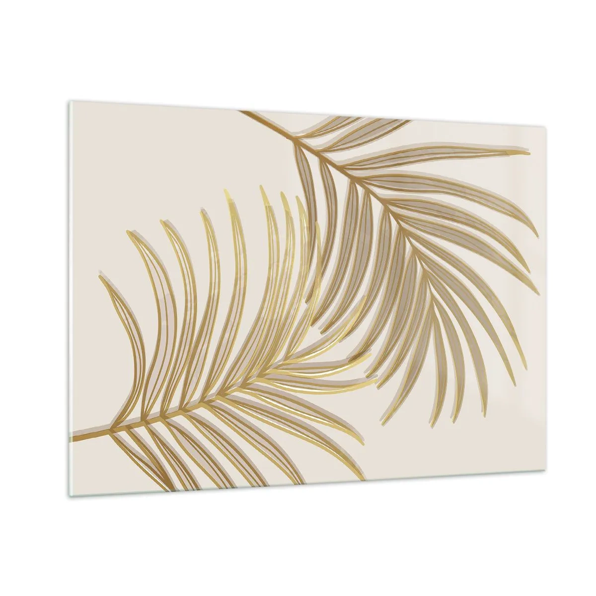 Glass picture - Golden Palm! - 100x70 cm