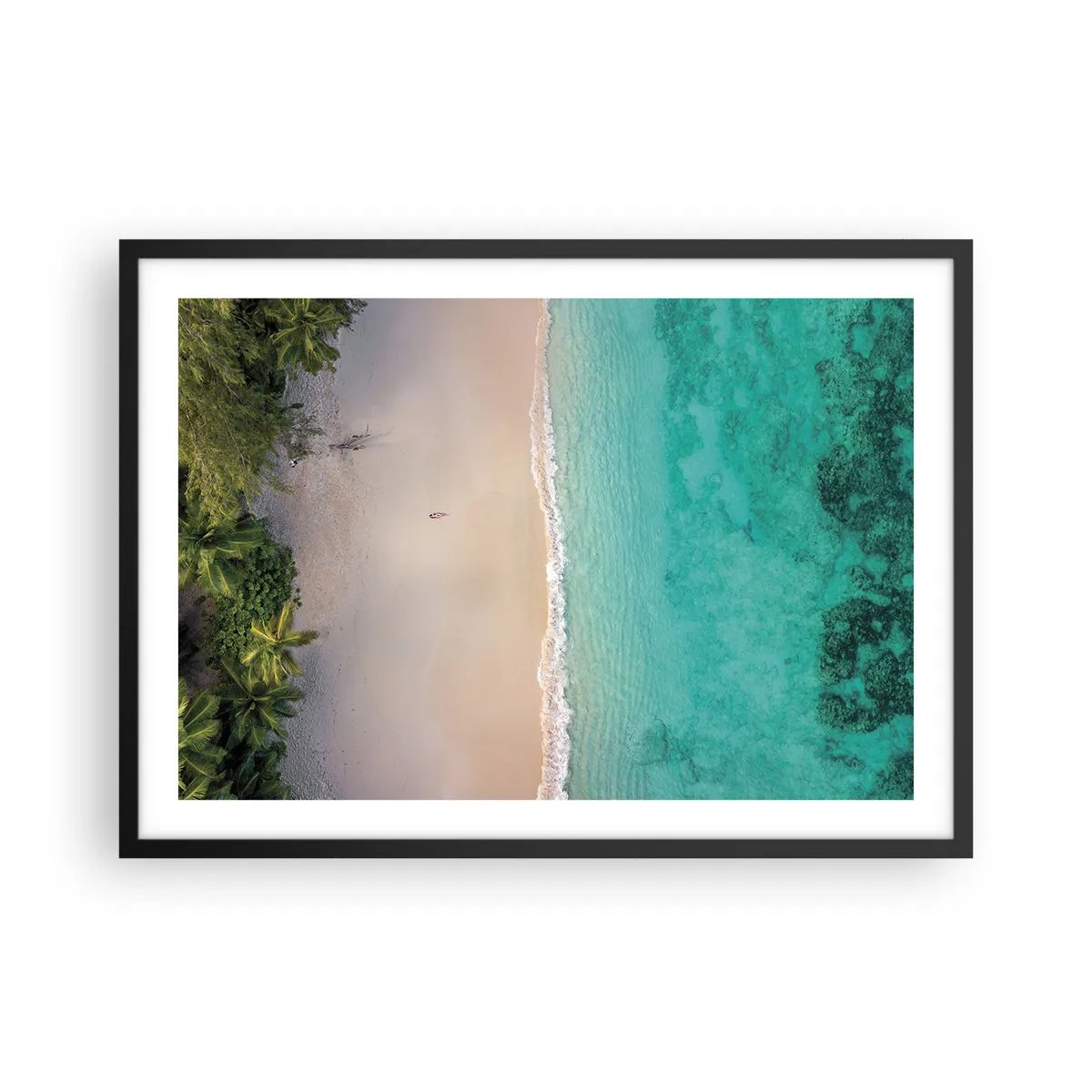 Poster in black frame - Paradise Beach - 70x50 cm