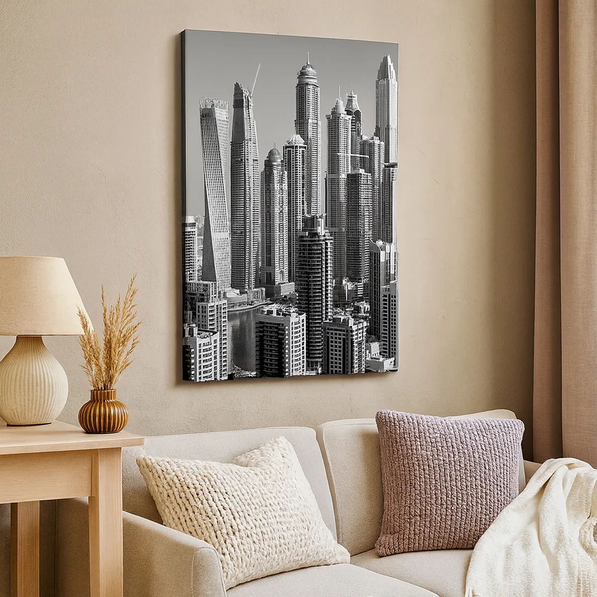 Canvas picture - City over a Desert - 50x70 cm