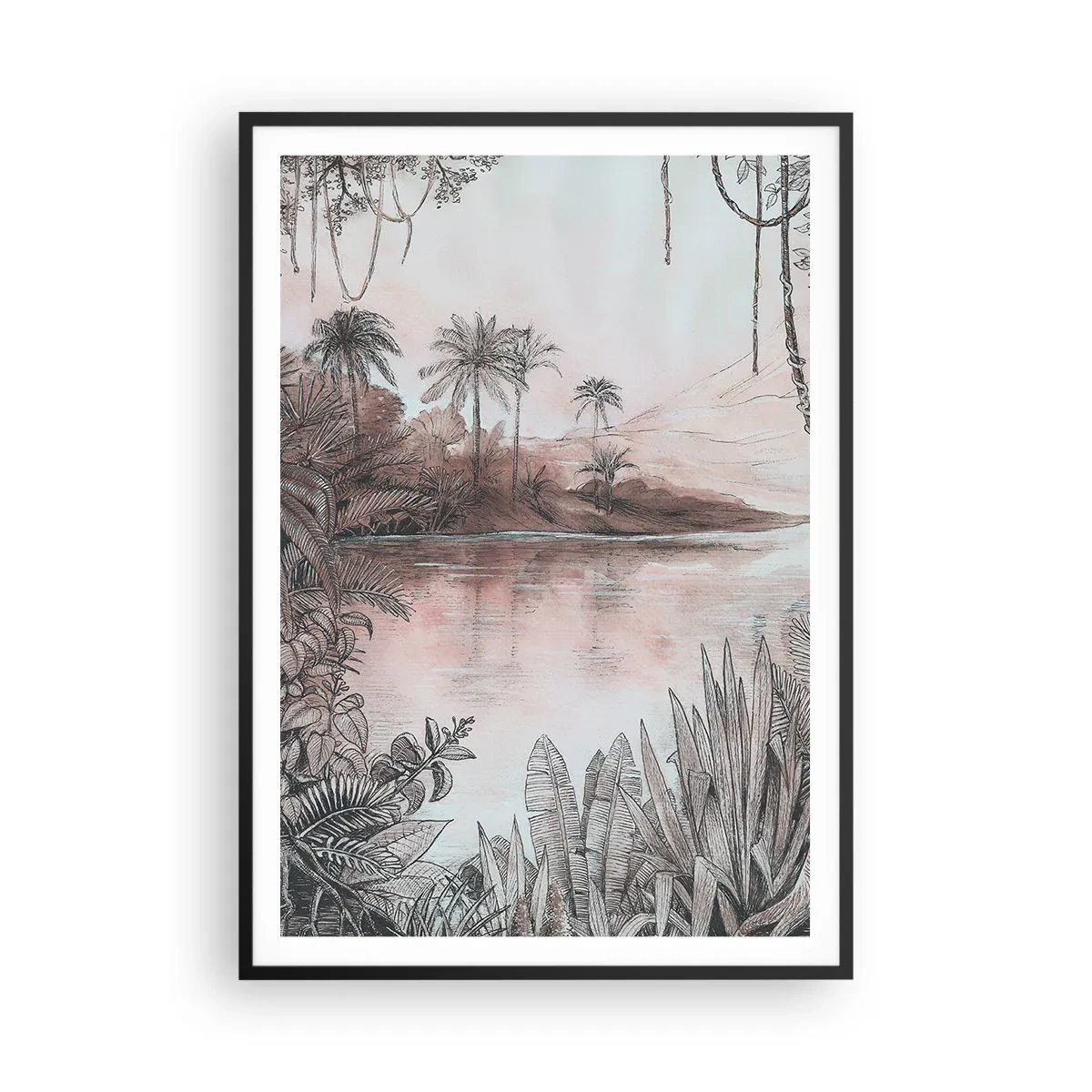 Poster in black frame - Diary of a 19th Century Explorer - 70x100 cm