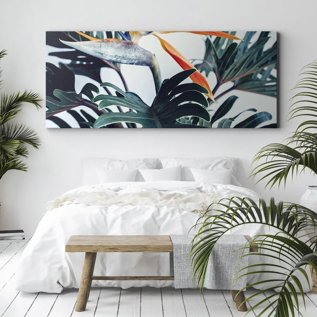 Canvas picture - Birdy Bush - 100x40 cm