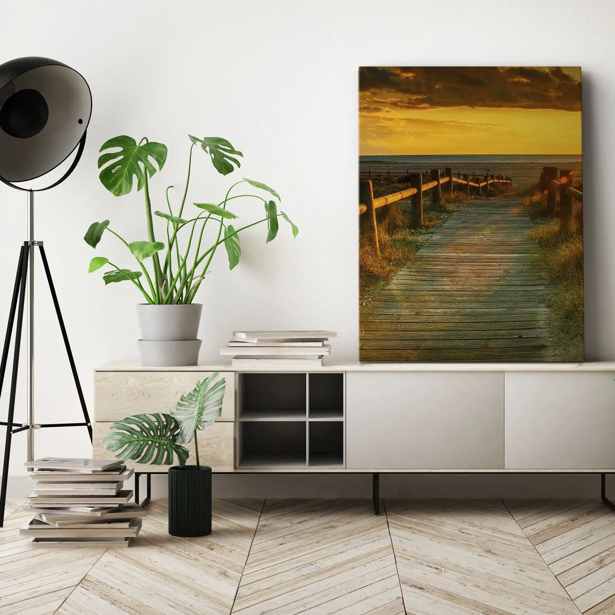 Canvas picture - Bathed in Old Gold - 70x100 cm