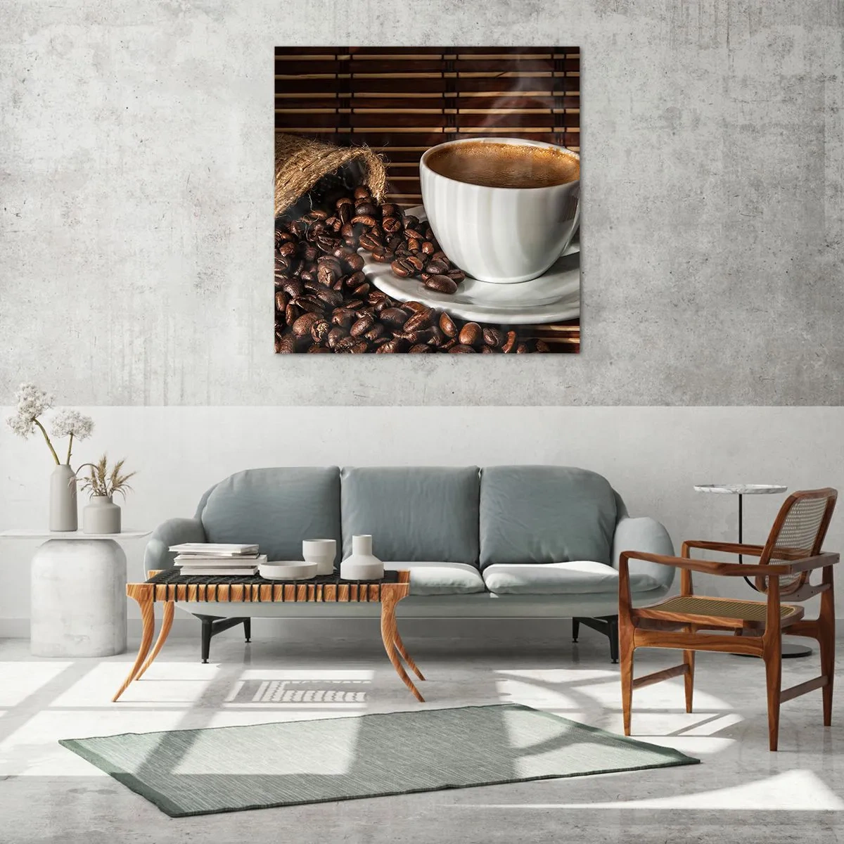 Glass picture - Blackness of Coal, Clarity of Diamond - 60x60 cm