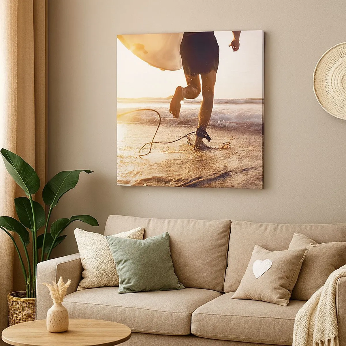 Canvas picture - Encounter with a Wave - 30x30 cm