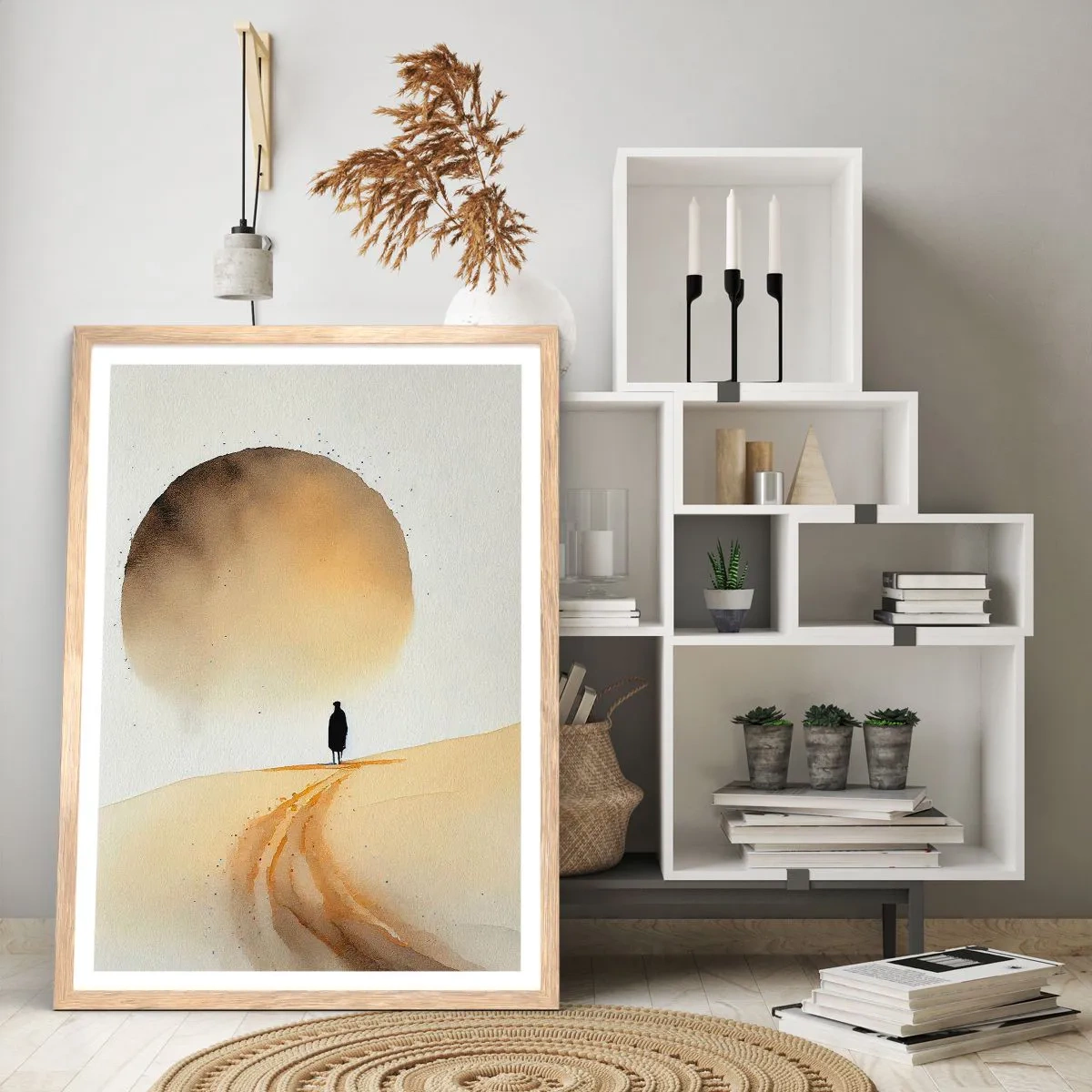 Poster in light oak frame - Always Longing - 40x50 cm