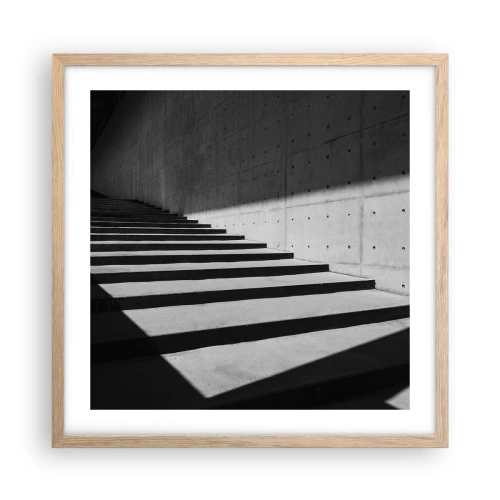 Poster in light oak frame - Raw Beauty of Modernism - 50x50 cm