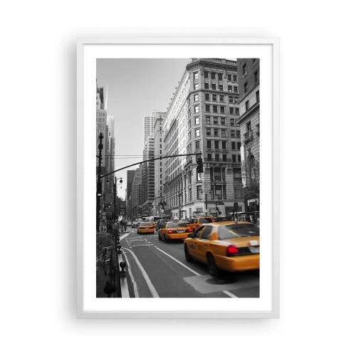 Poster in white frmae - Suns of a Big City - 50x70 cm