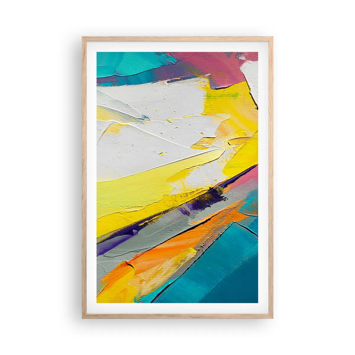 Poster in light oak frame - Anatomy of Light - 61x91 cm