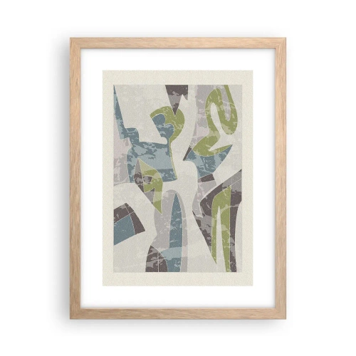 Poster in light oak frame - Composition with Window Pane - 30x40 cm
