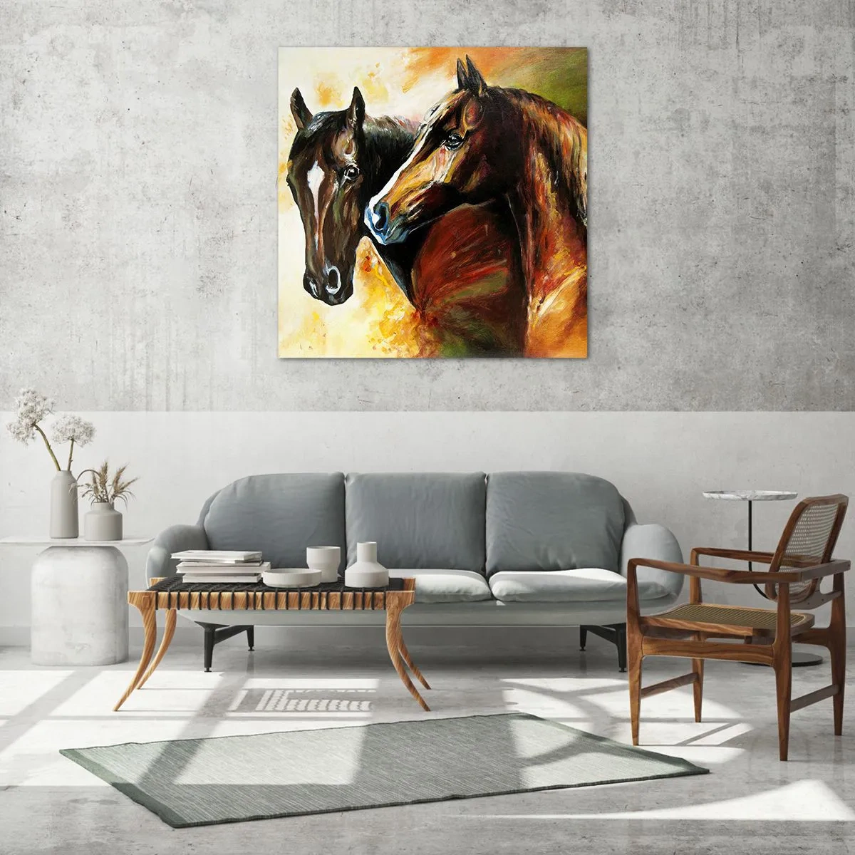 Glass picture - Twice More Charm - 30x30 cm