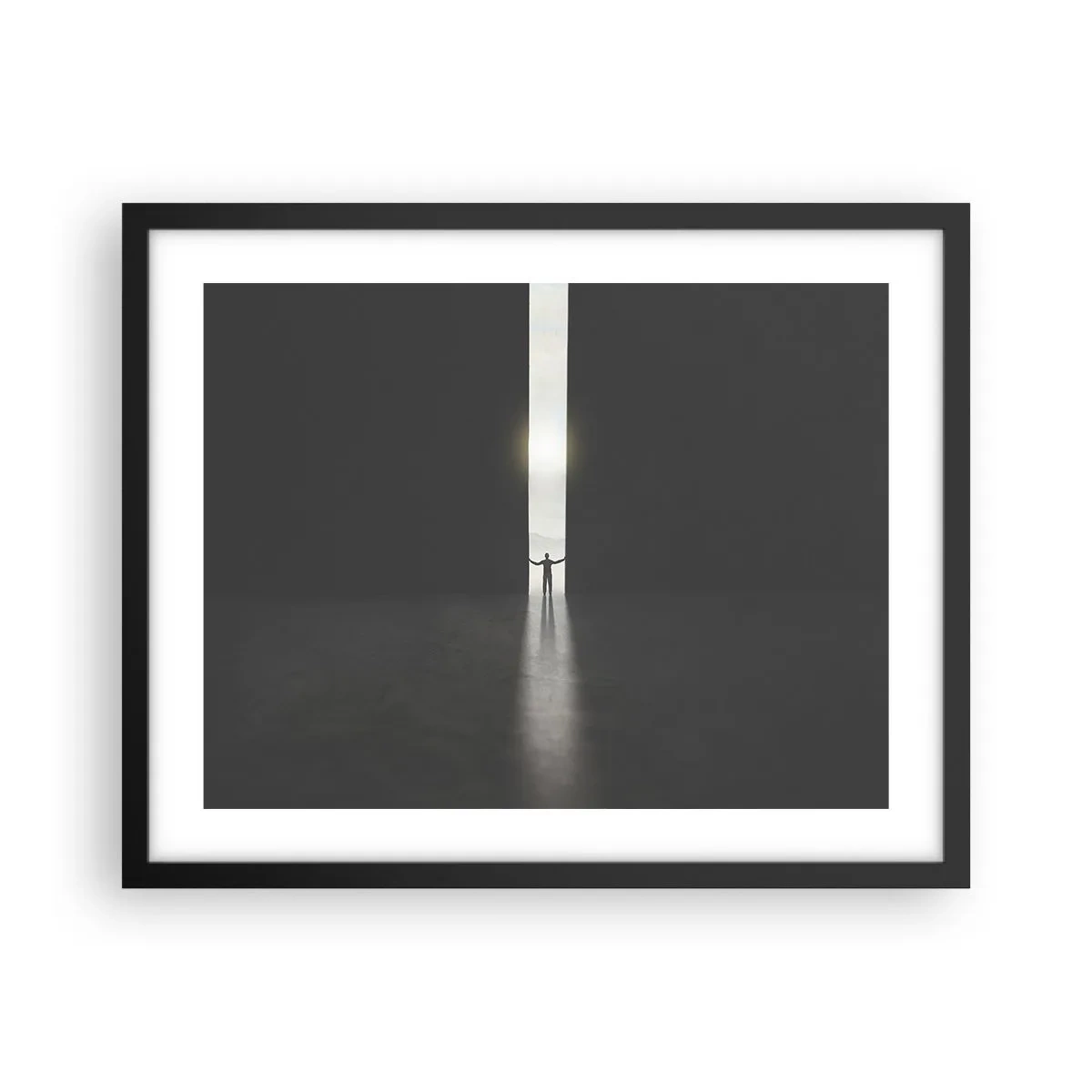 Poster in black frame - Step to Bright Future - 50x40 cm