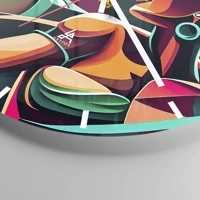 Clock face with lines