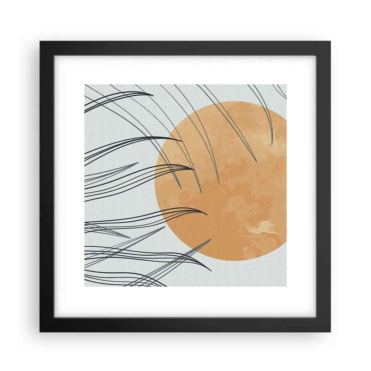 Poster in black frame - Always Towards the Sun - 30x30 cm