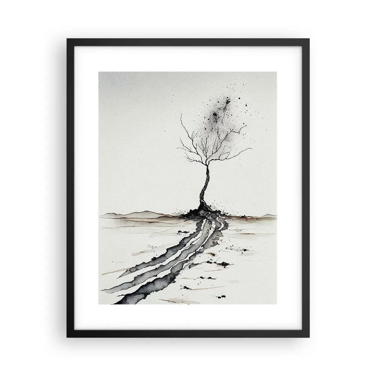 Poster in black frame - Winter Melancholy - 40x50 cm