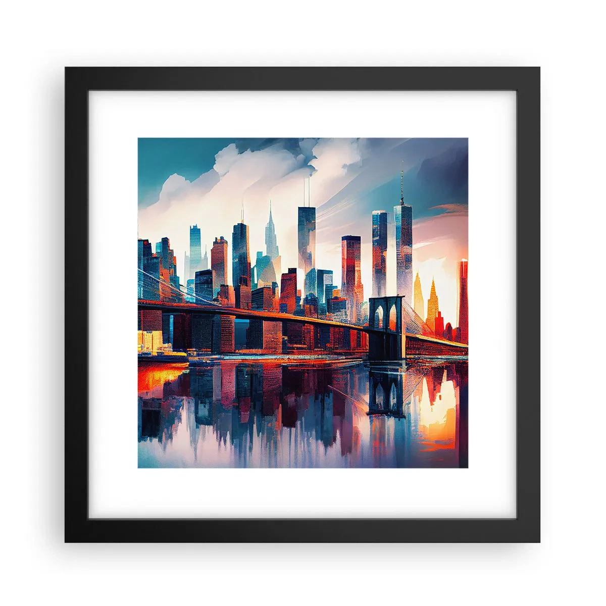 Poster in black frame - Fabulous New York - 30x30 cm