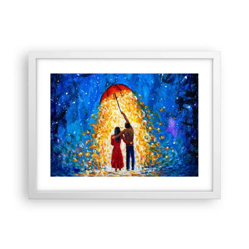 Poster in white frmae - Magic of a Rainy Evening? - 40x30 cm