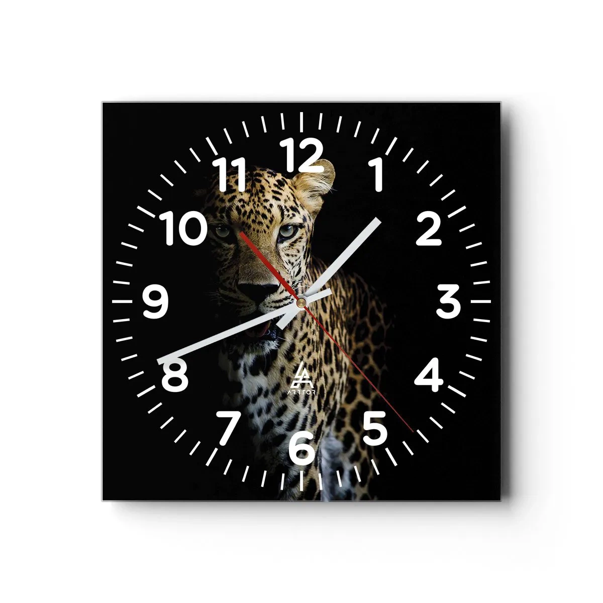 Wall clock - Clock on glass - Dark Beauty - 40x40 cm
