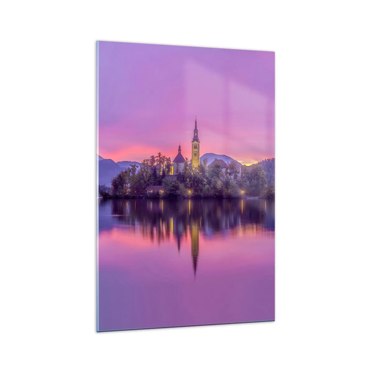 Glass picture - Fairytale Island by Dusk - 70x100 cm