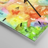 Clock face with lines