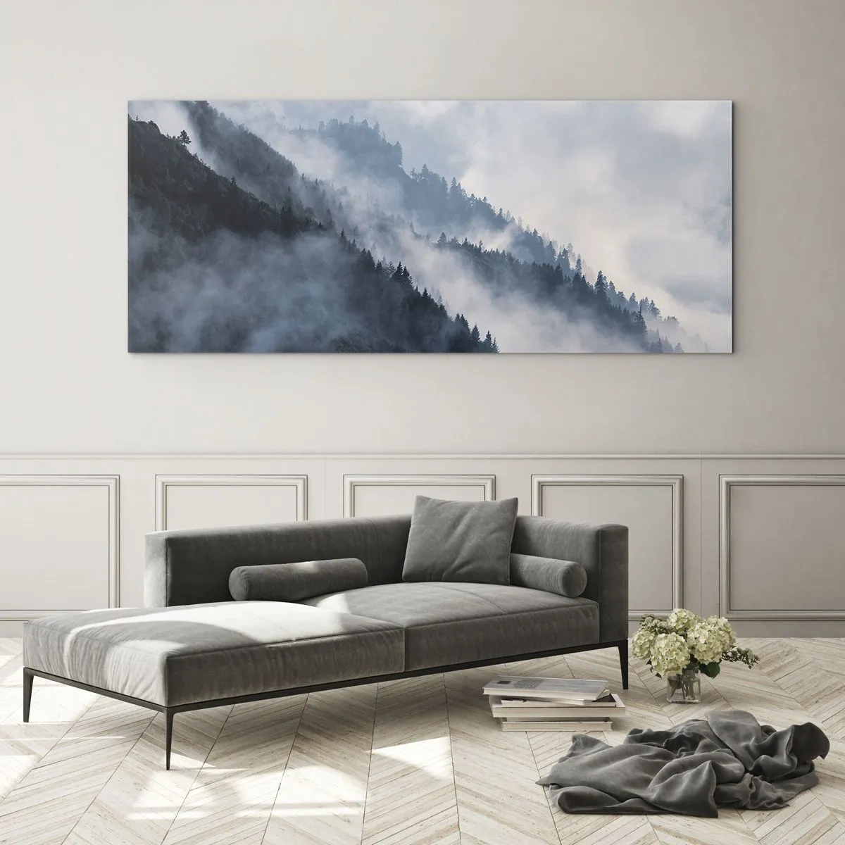 Glass picture - Mysticism of the Mountains - 100x40 cm