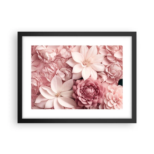 Poster in black frame - In Pink Petals - 40x30 cm