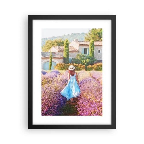 Poster in black frame - Lavender Girl - 30x40 cm