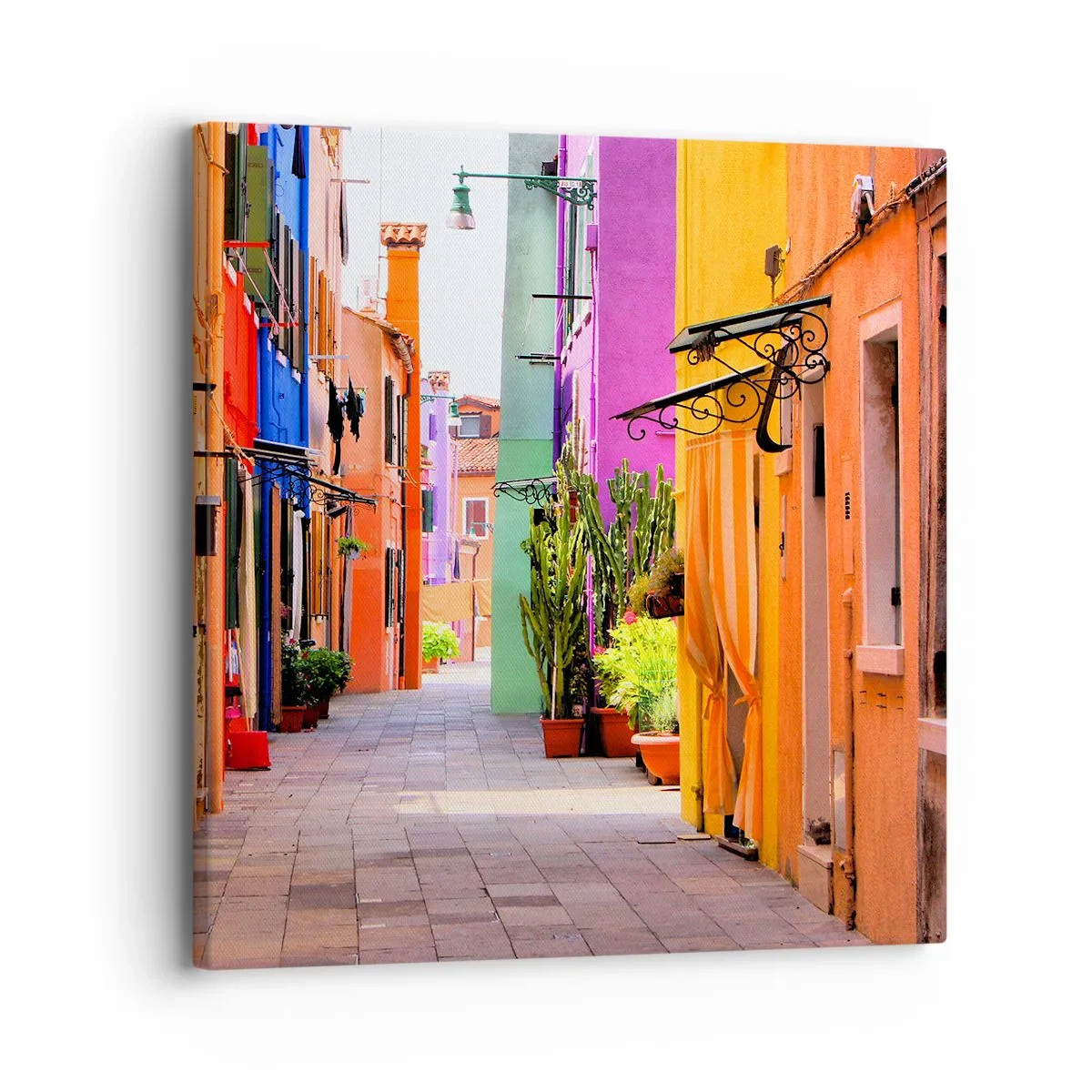 Canvas picture - Rainbow Alley - 30x30 cm